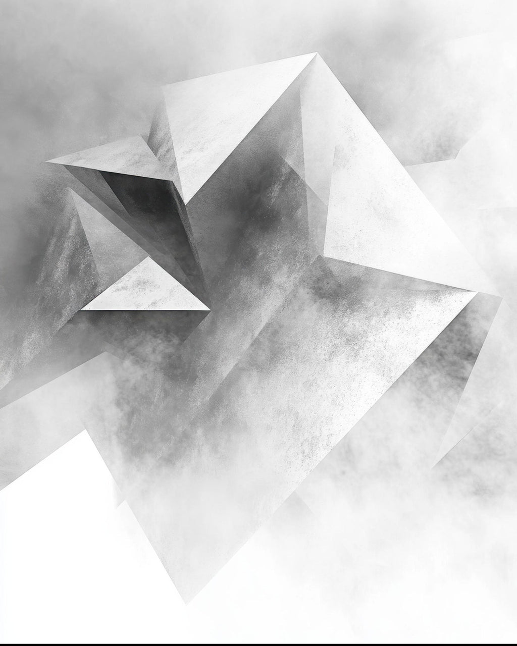 Abstract Geometric Crystal Wall Art