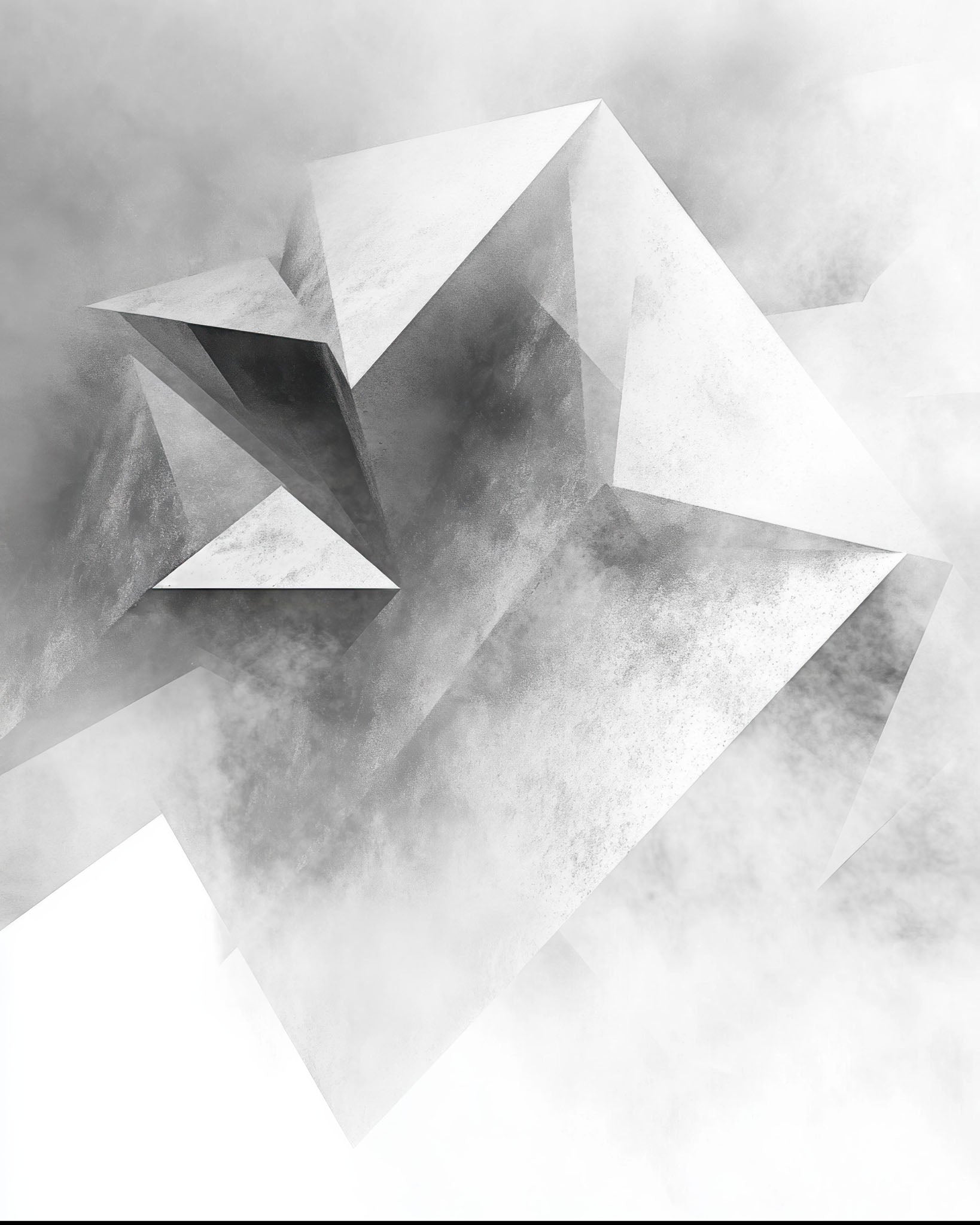 Abstract Geometric Crystal Wall Art