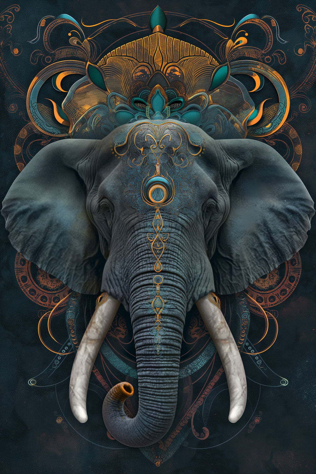 Majestic Elephant Portrait Wall Art