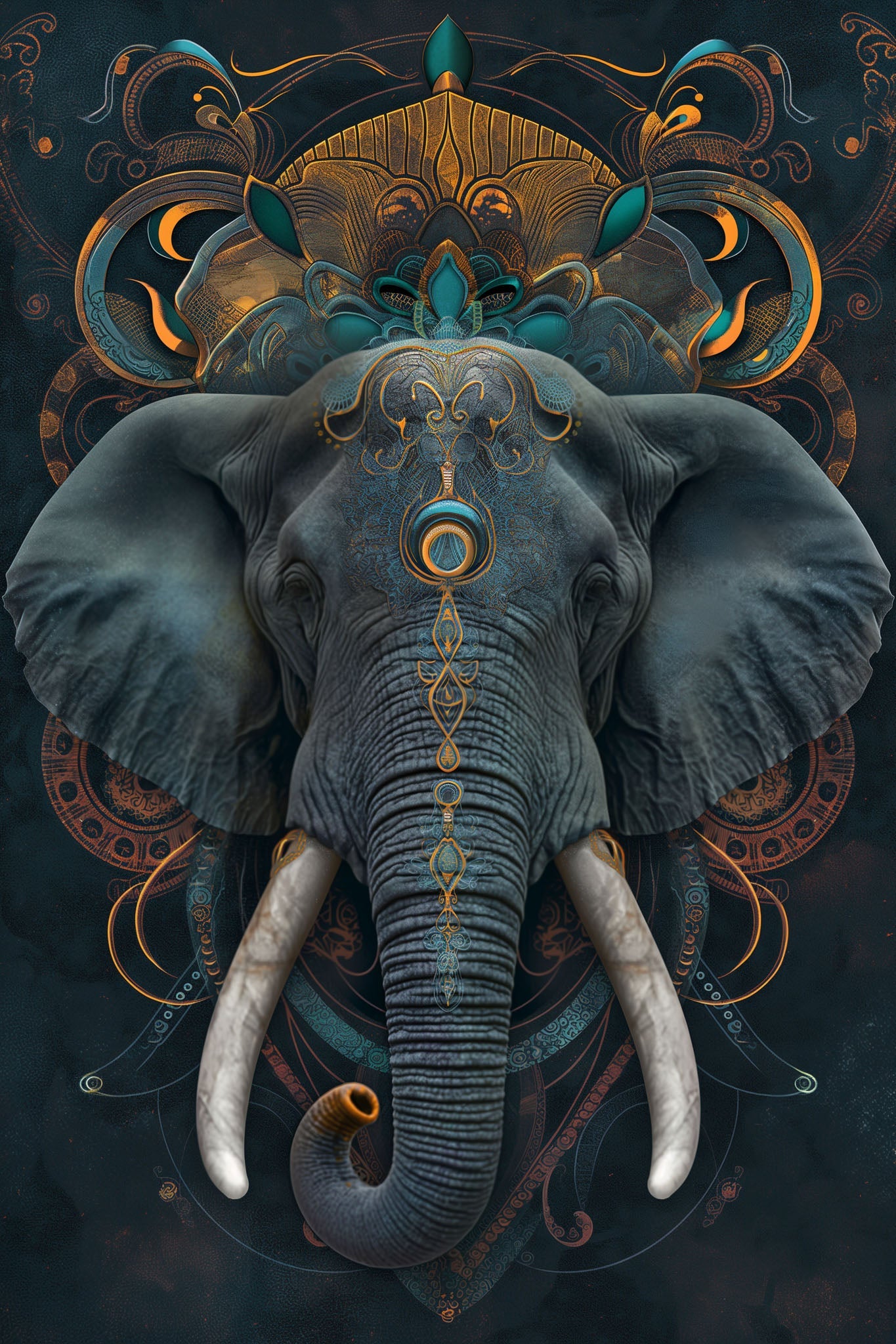Majestic Elephant Portrait Wall Art