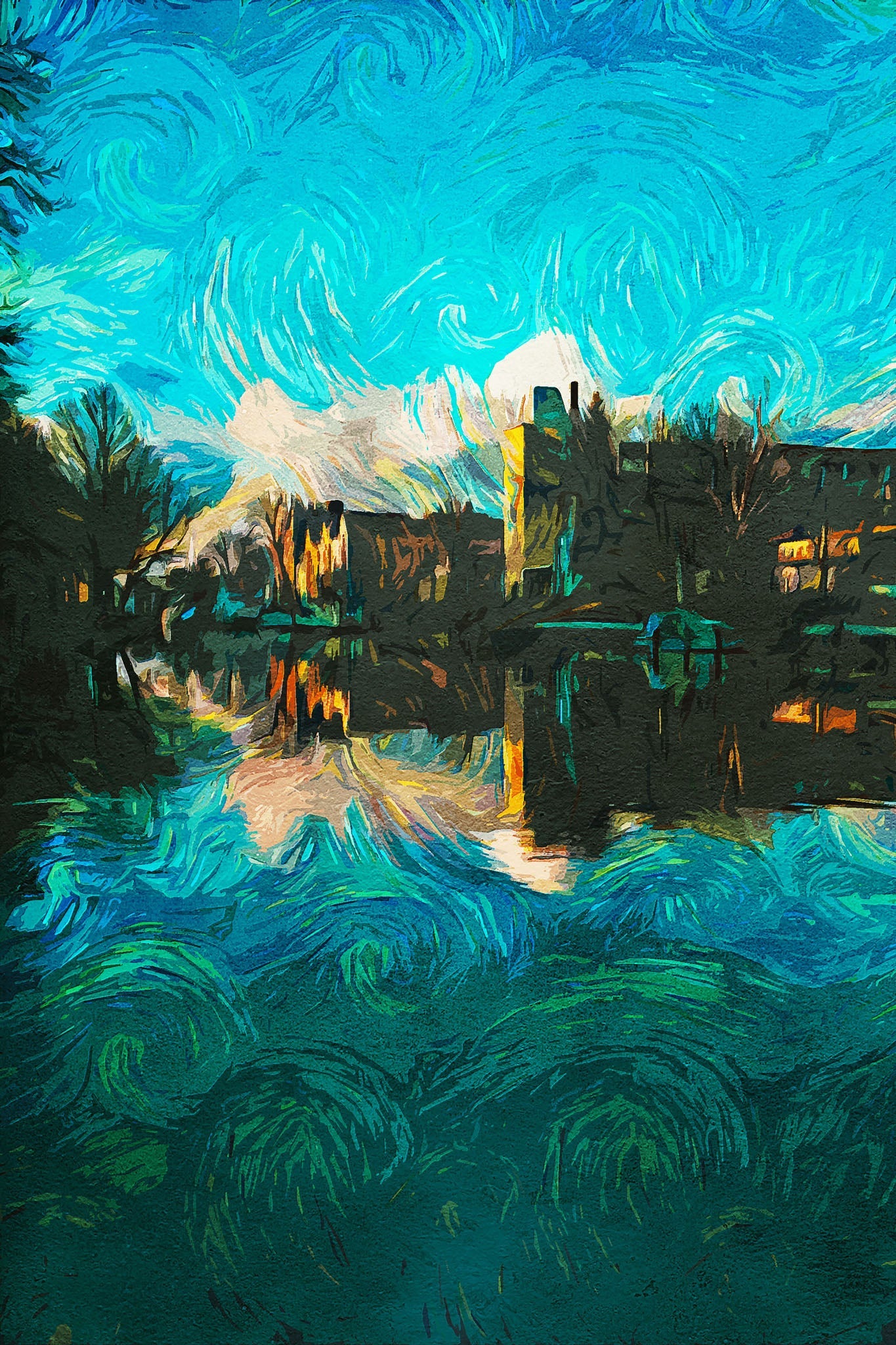 Impressionist Water Landscape Wall Art