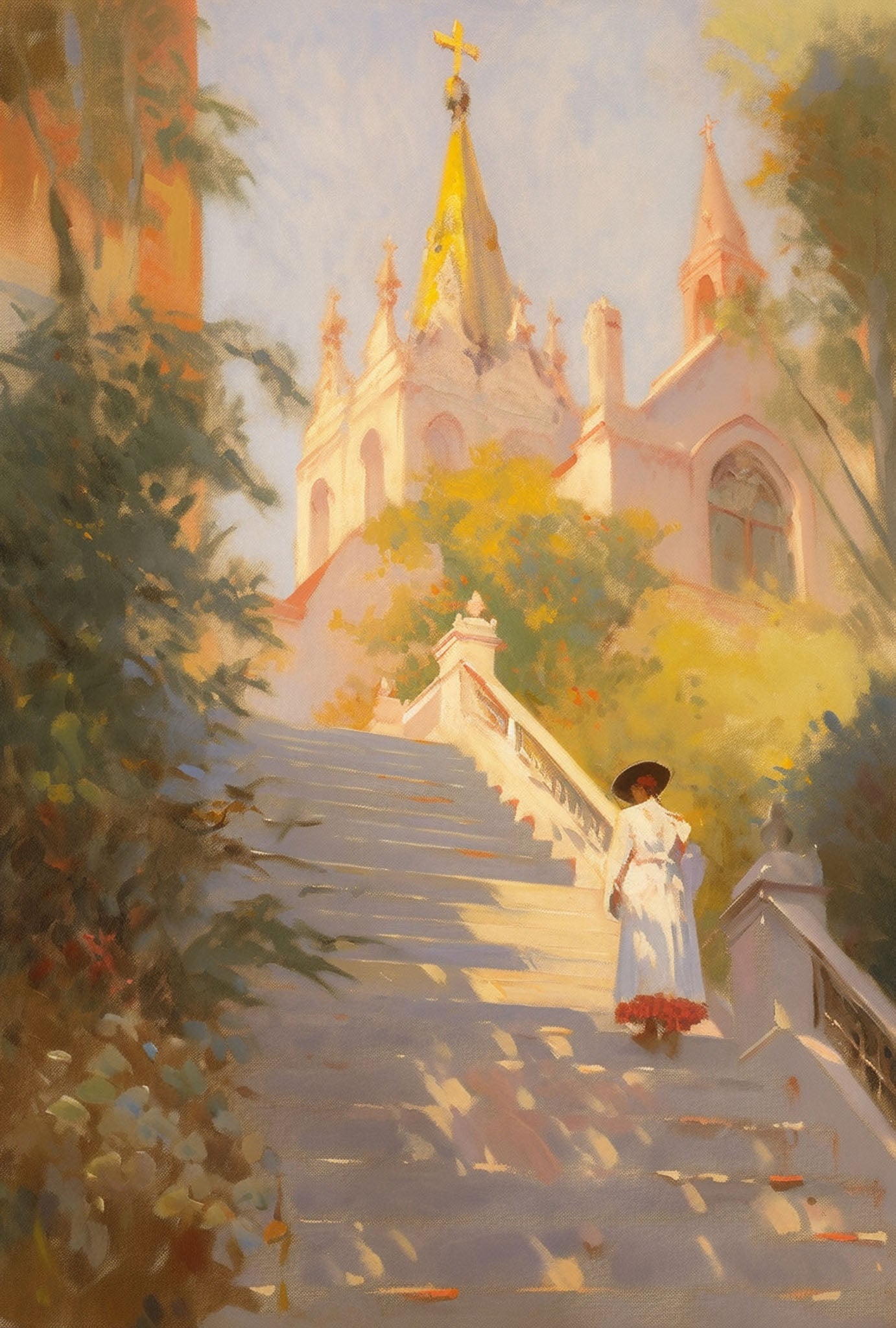 European Staircase Painting