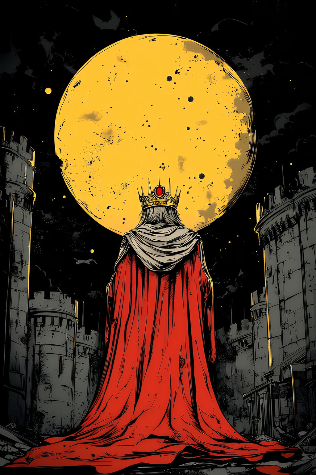 Majestic King Under The Full Moon