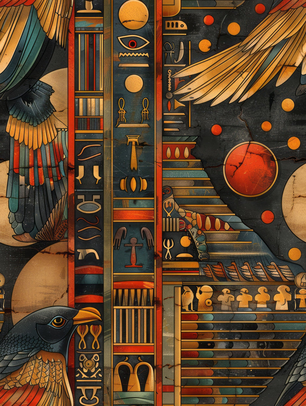 Ancient Egyptian Hieroglyphic Wall Art
