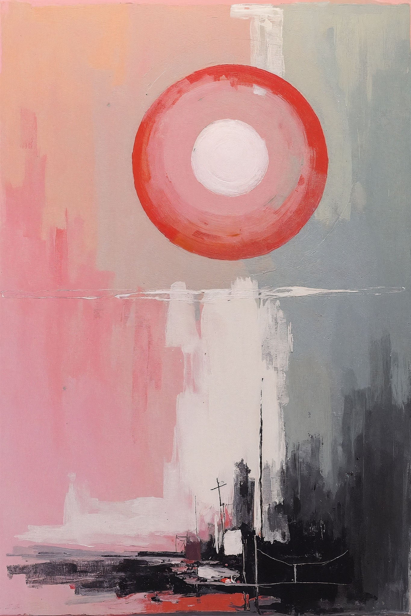 Abstract Circle Landscape Wall Art