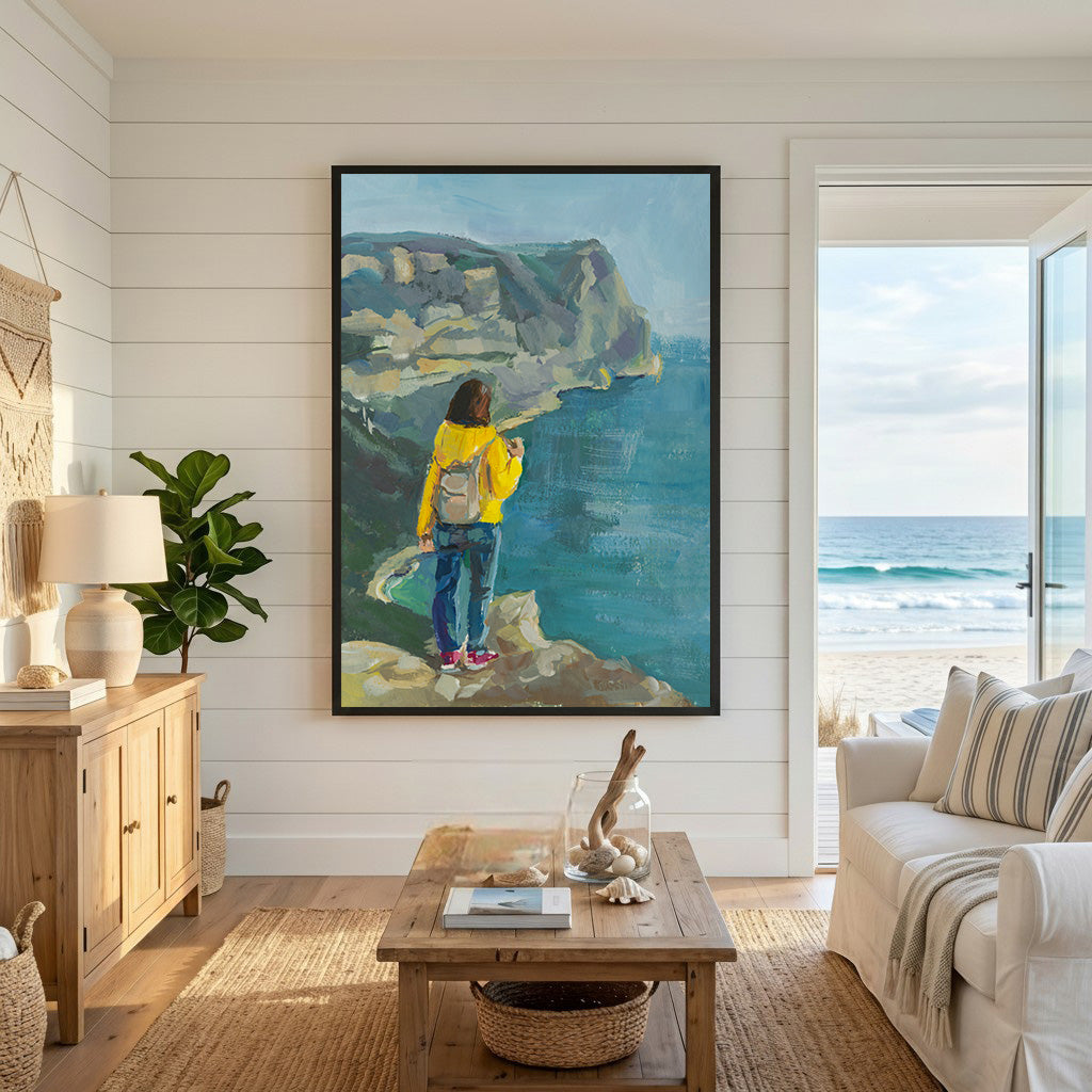 Coastal Cliffside Vista Painting