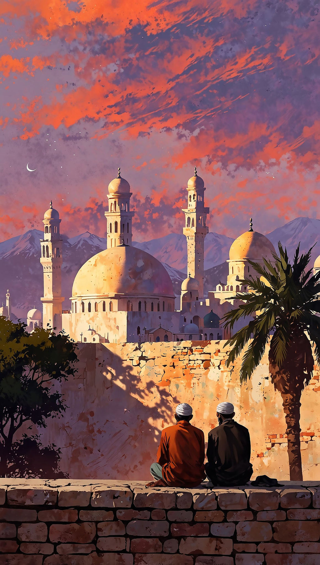 Mosque Sunset Wall Art