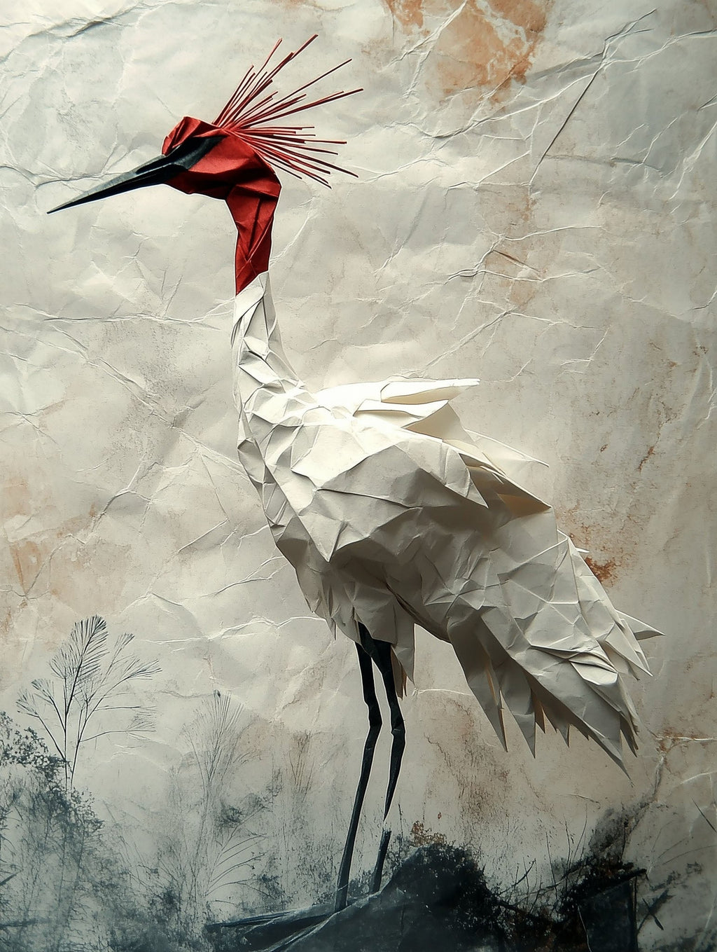 Origami Crane Wall Art