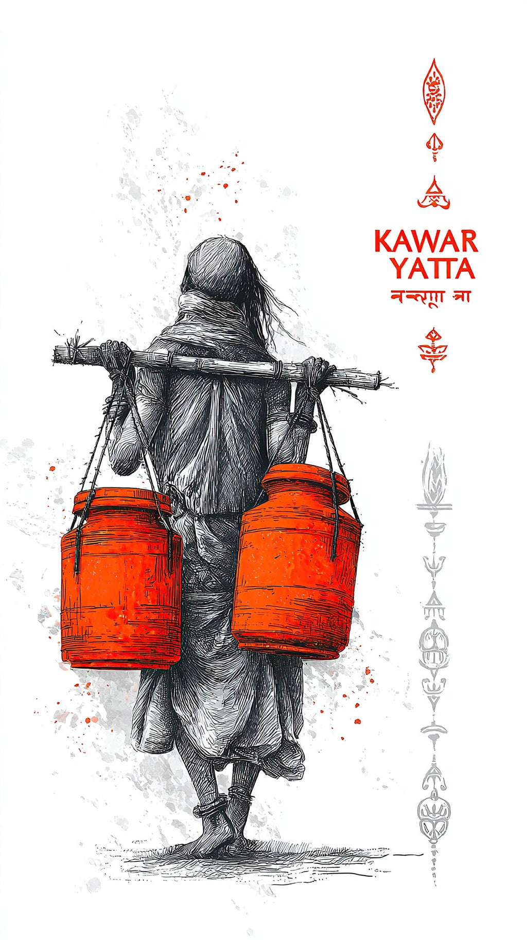 Traditional Indian Pilgrimage Artwork