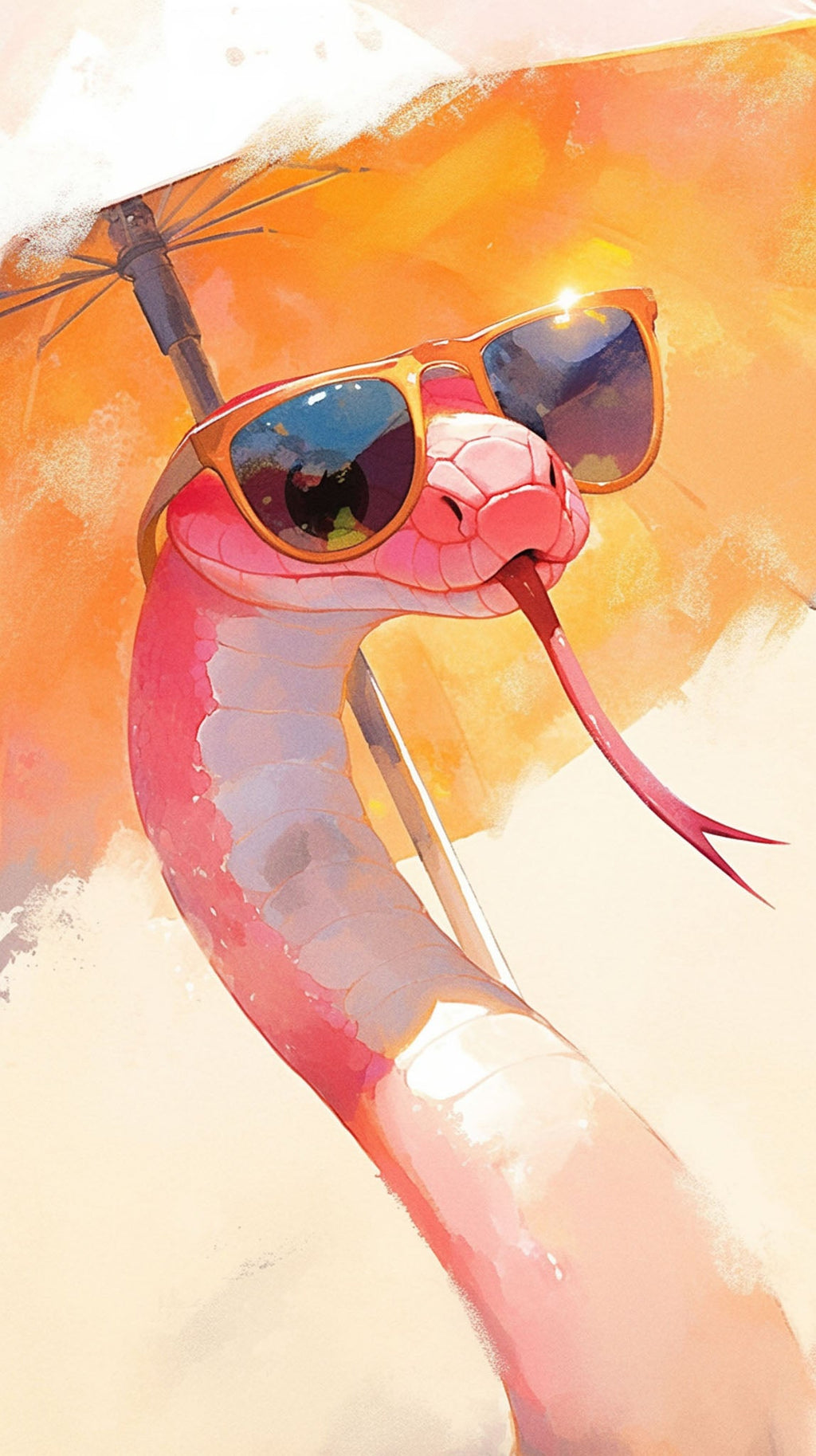 Cool Snake With Sunglasses Wall Art