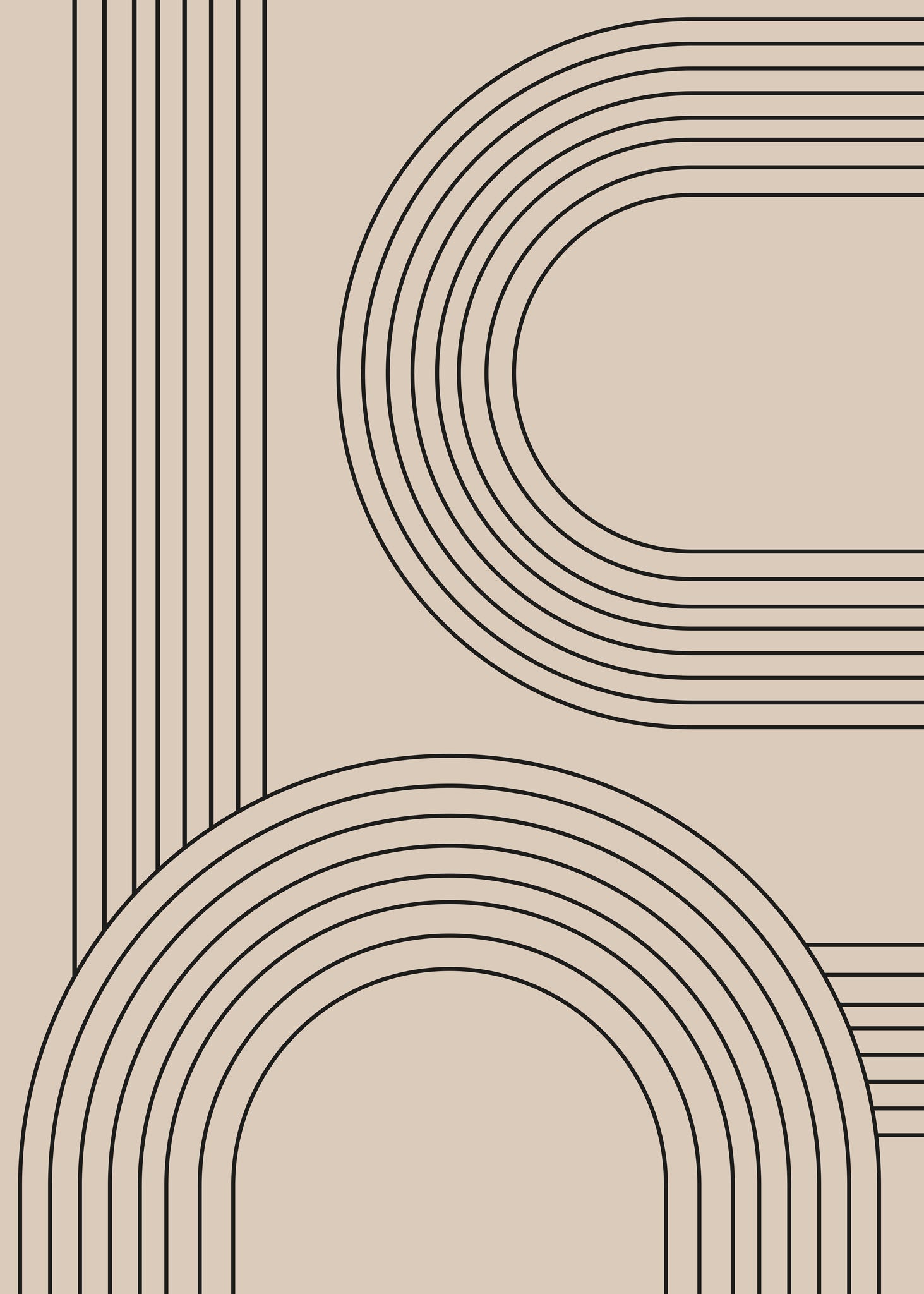 Abstract Arch Geometric Wall Art