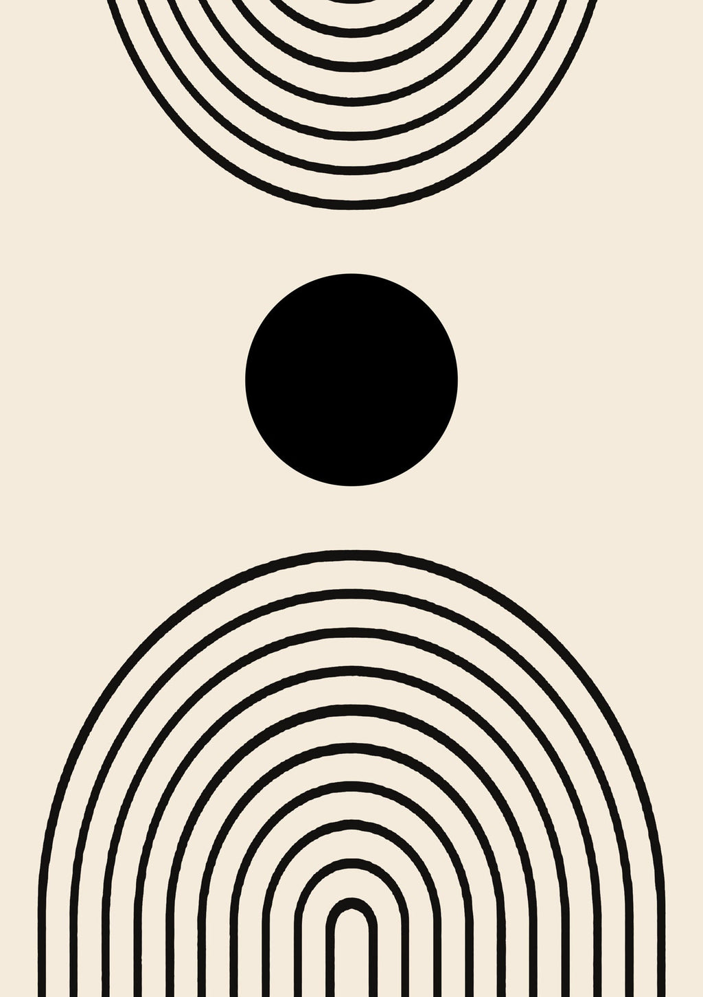 Abstract Geometric Arch Wall Art
