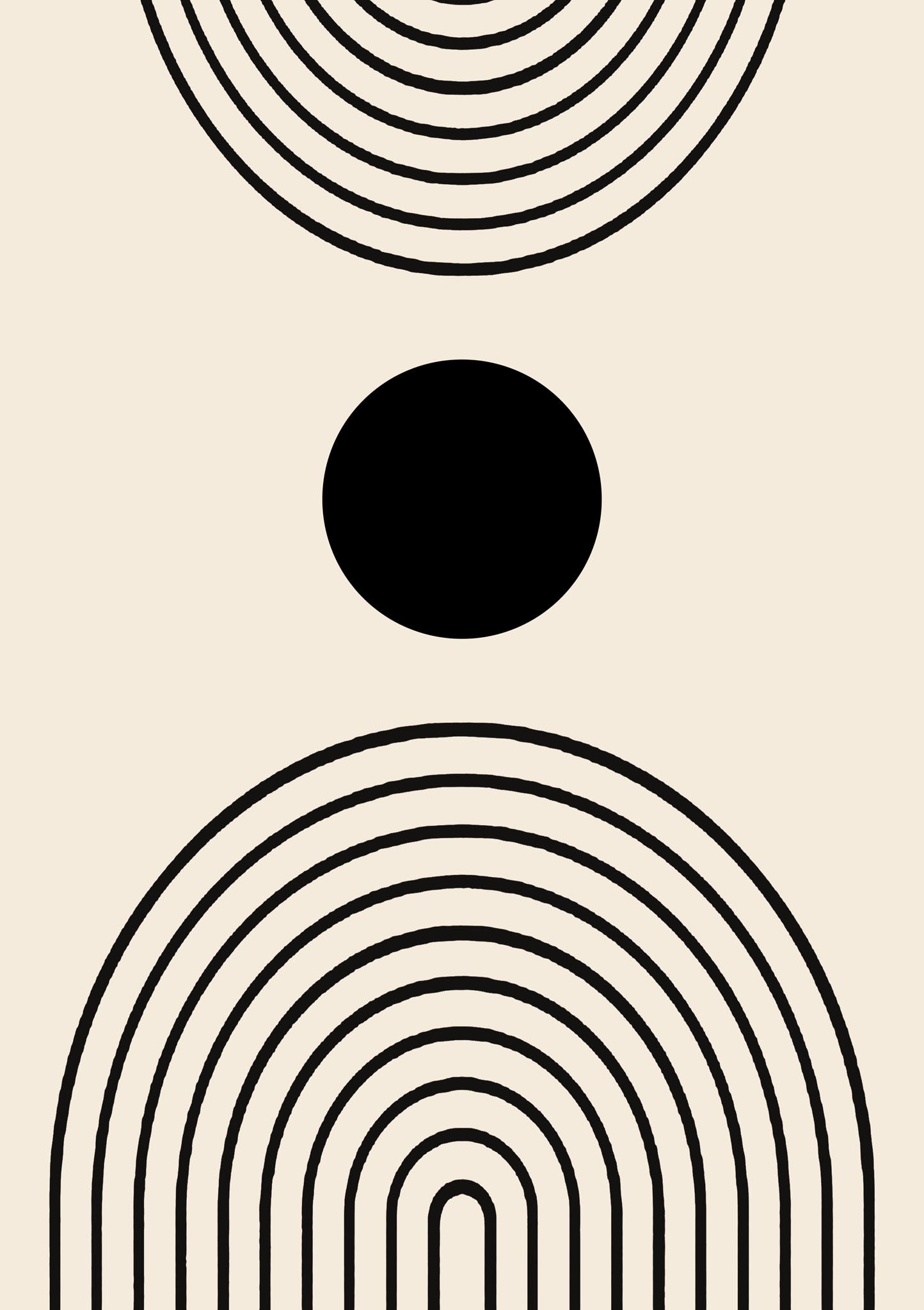 Abstract Geometric Arch Wall Art