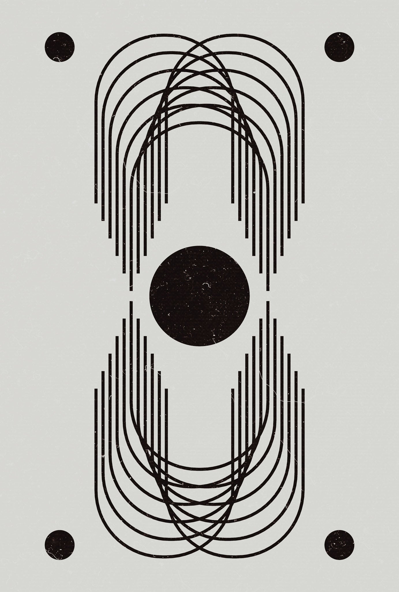 Abstract Geometric Arch Wall Art