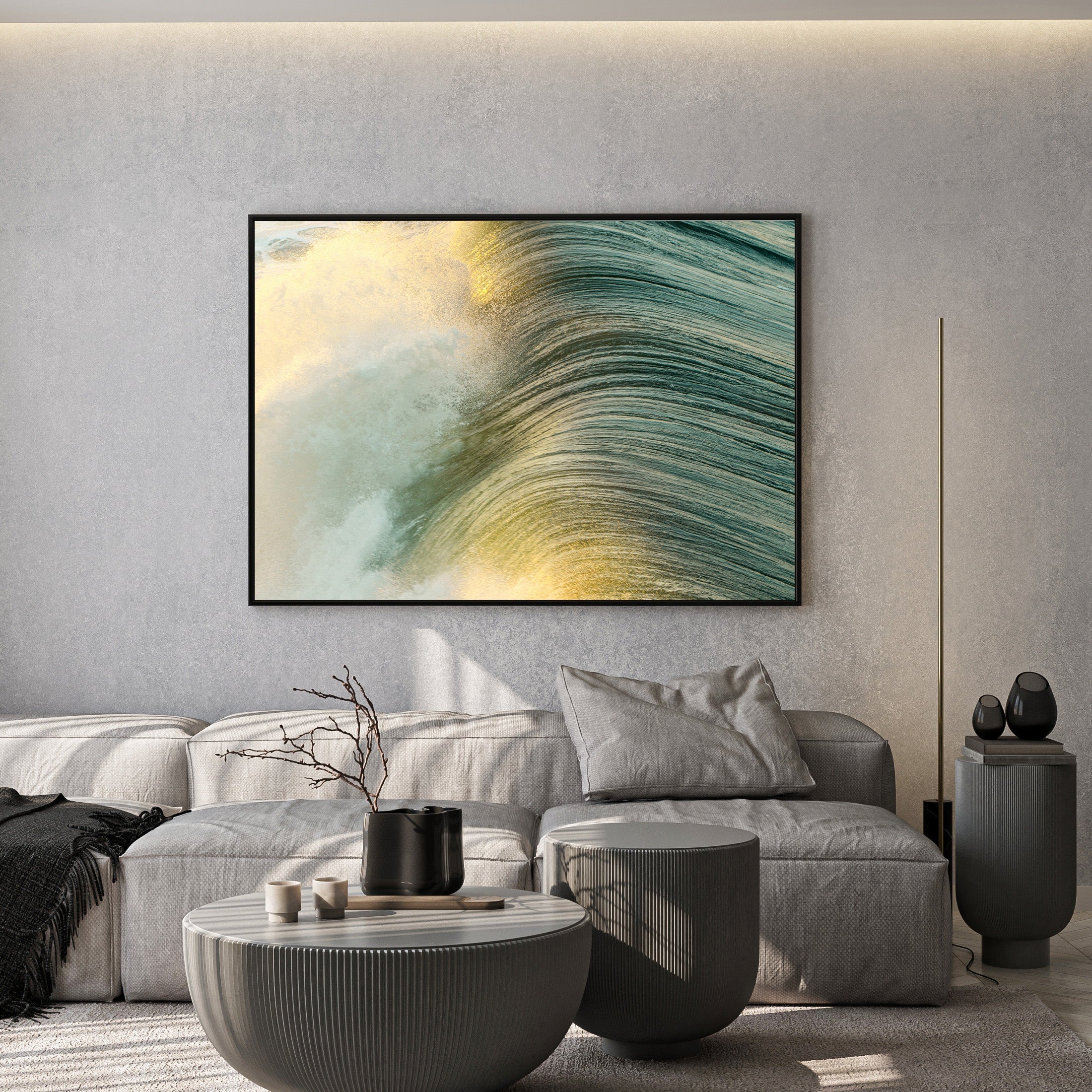 Abstract Botanical Framed Canvas Wall Art