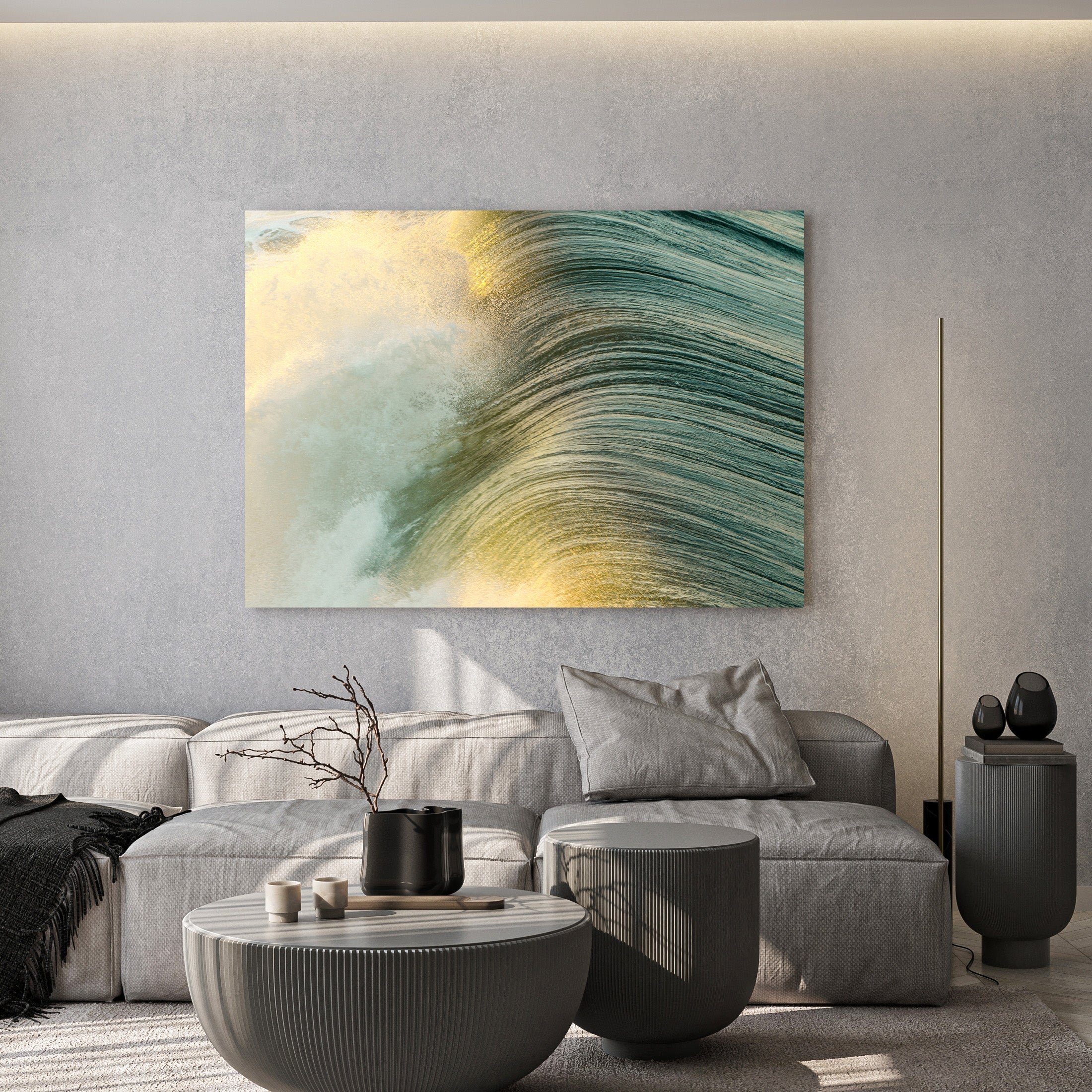 Abstract Botanical Framed Canvas Wall Art