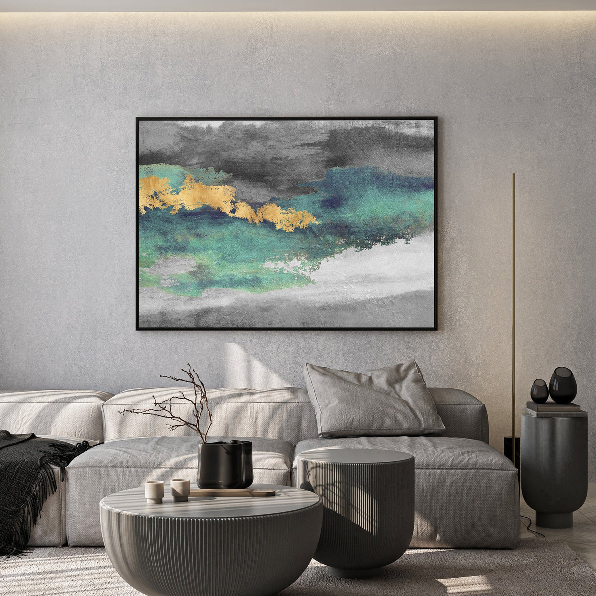 Modern Botanical Framed Canvas Wall Art