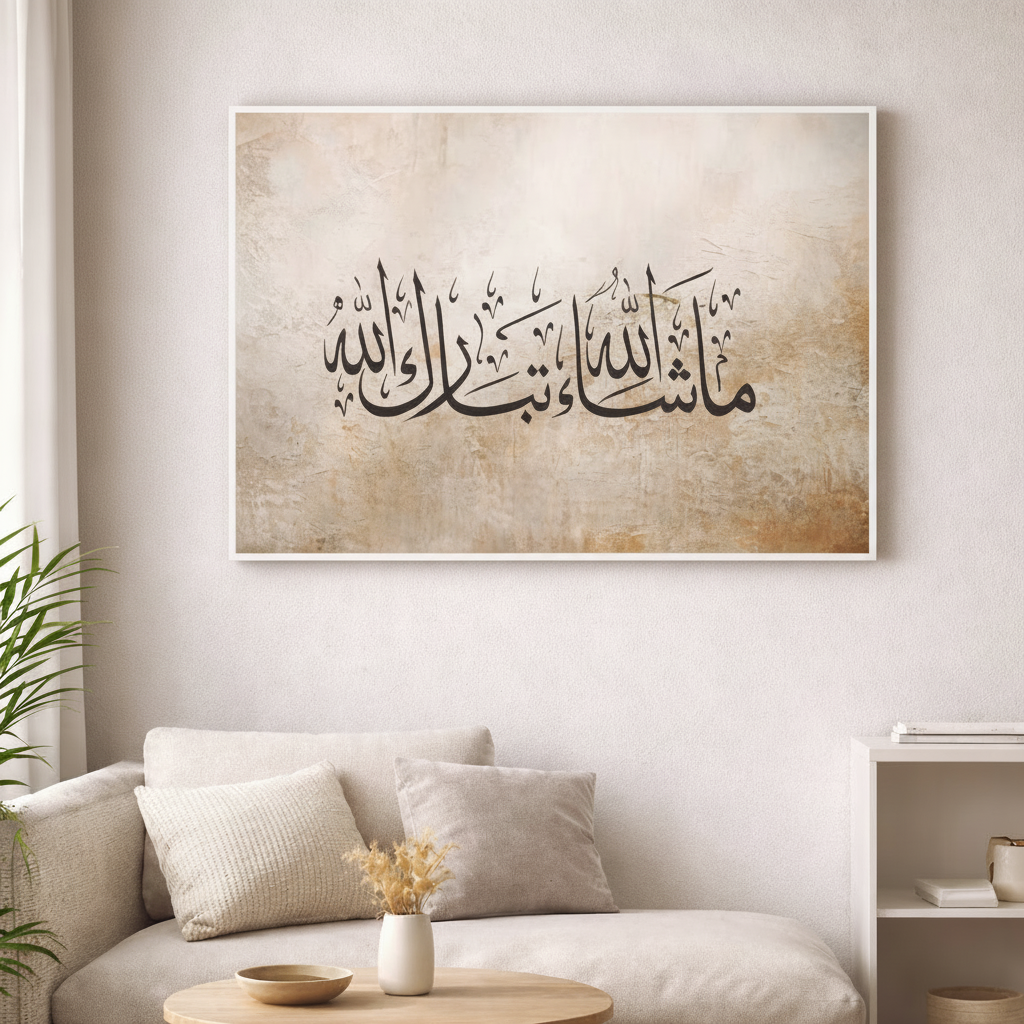 MashaAllah Calligraphy Canvas