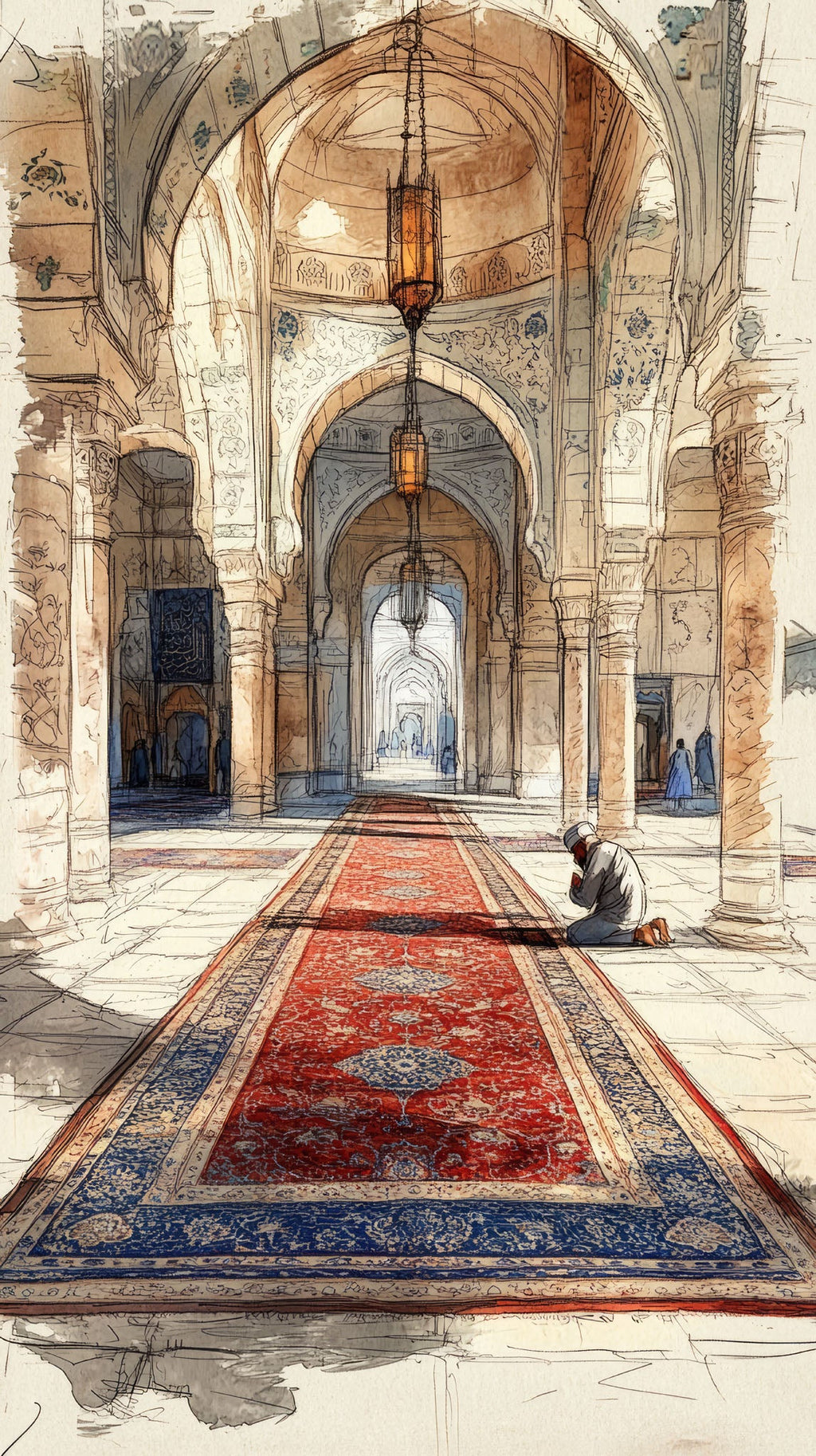 Islamic Mosque Hallway Art Print
