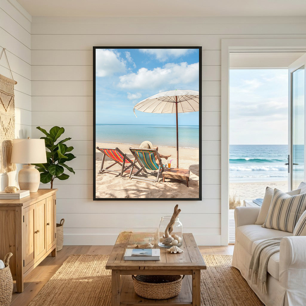 Tropical Beach Scene Wall Art