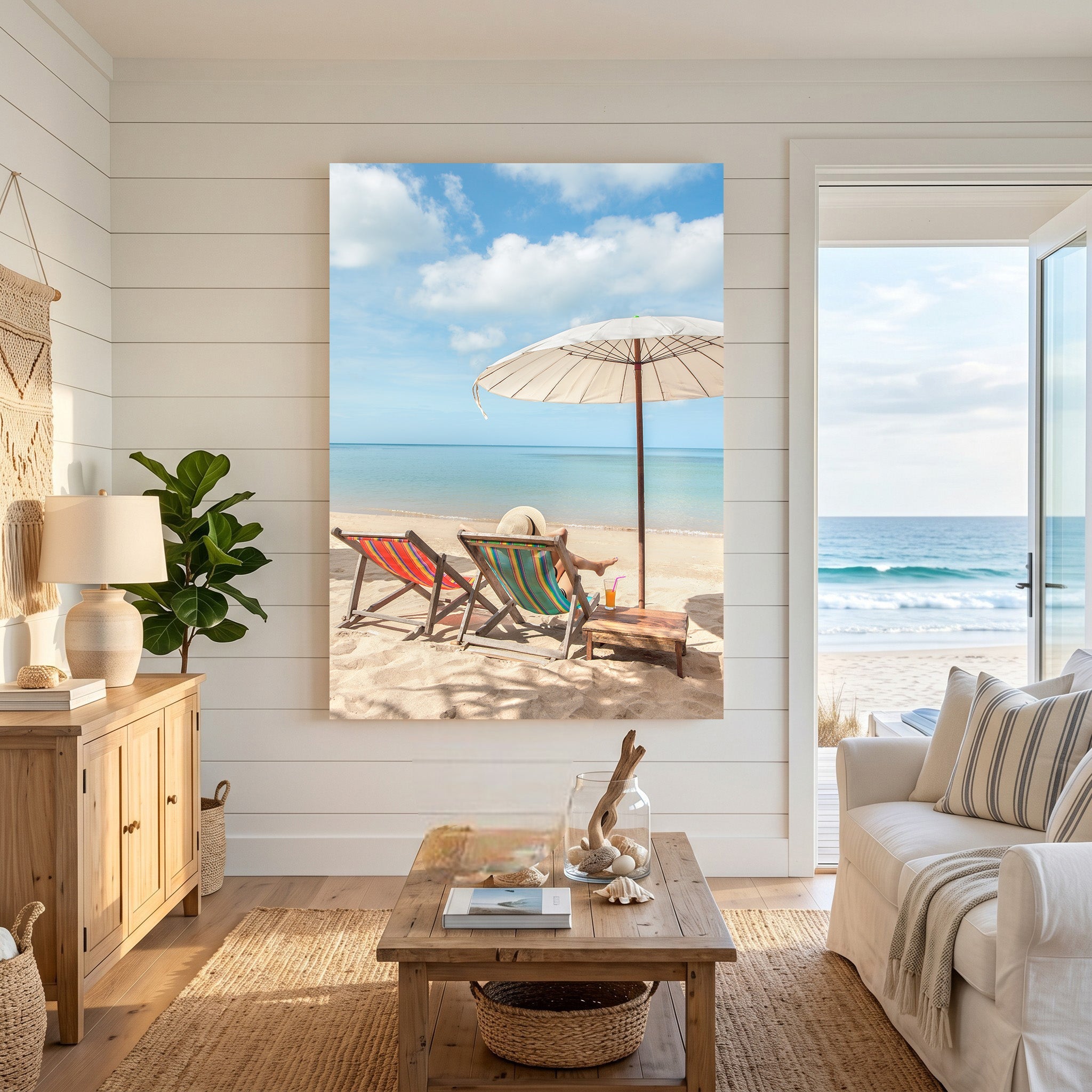 Tropical Beach Scene Wall Art