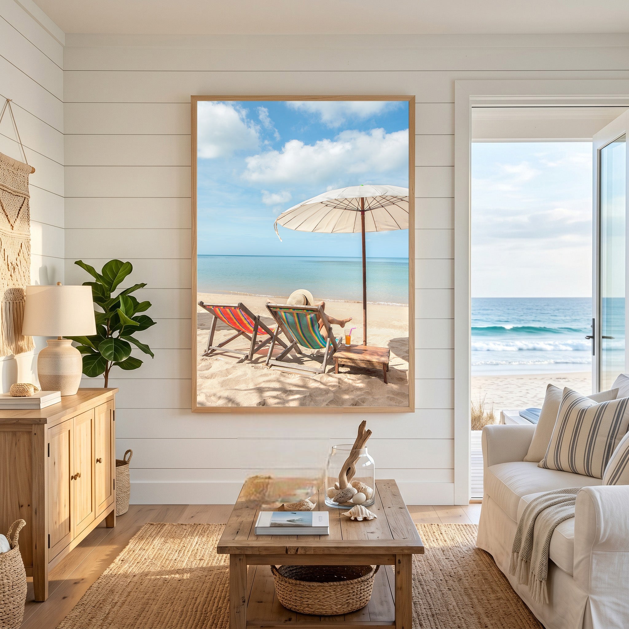 Tropical Beach Scene Wall Art