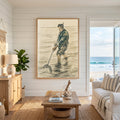 Fisherman With Net In Water