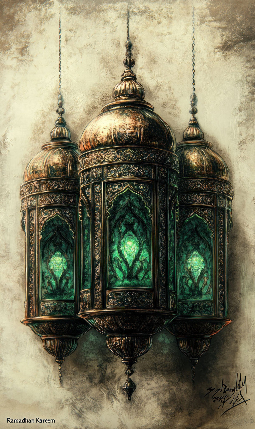 Ornate Hanging Lantern Wall Art