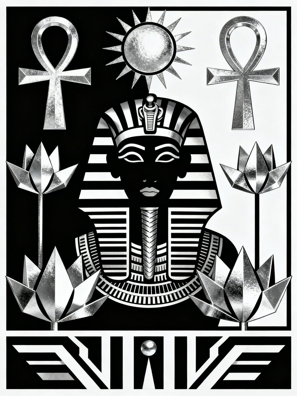 Ancient Egyptian Pharaoh Portrait Wall Art