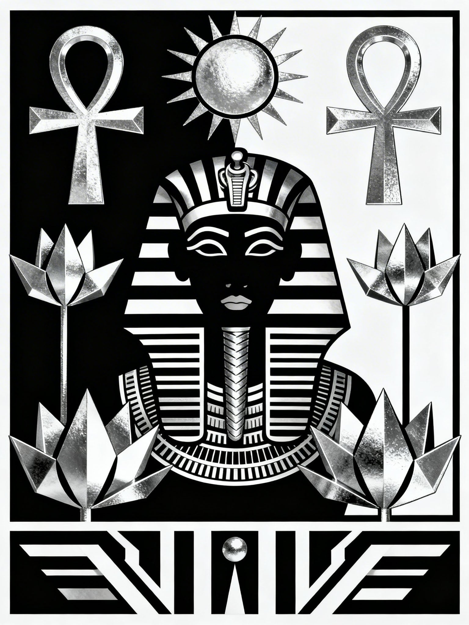 Ancient Egyptian Pharaoh Portrait Wall Art