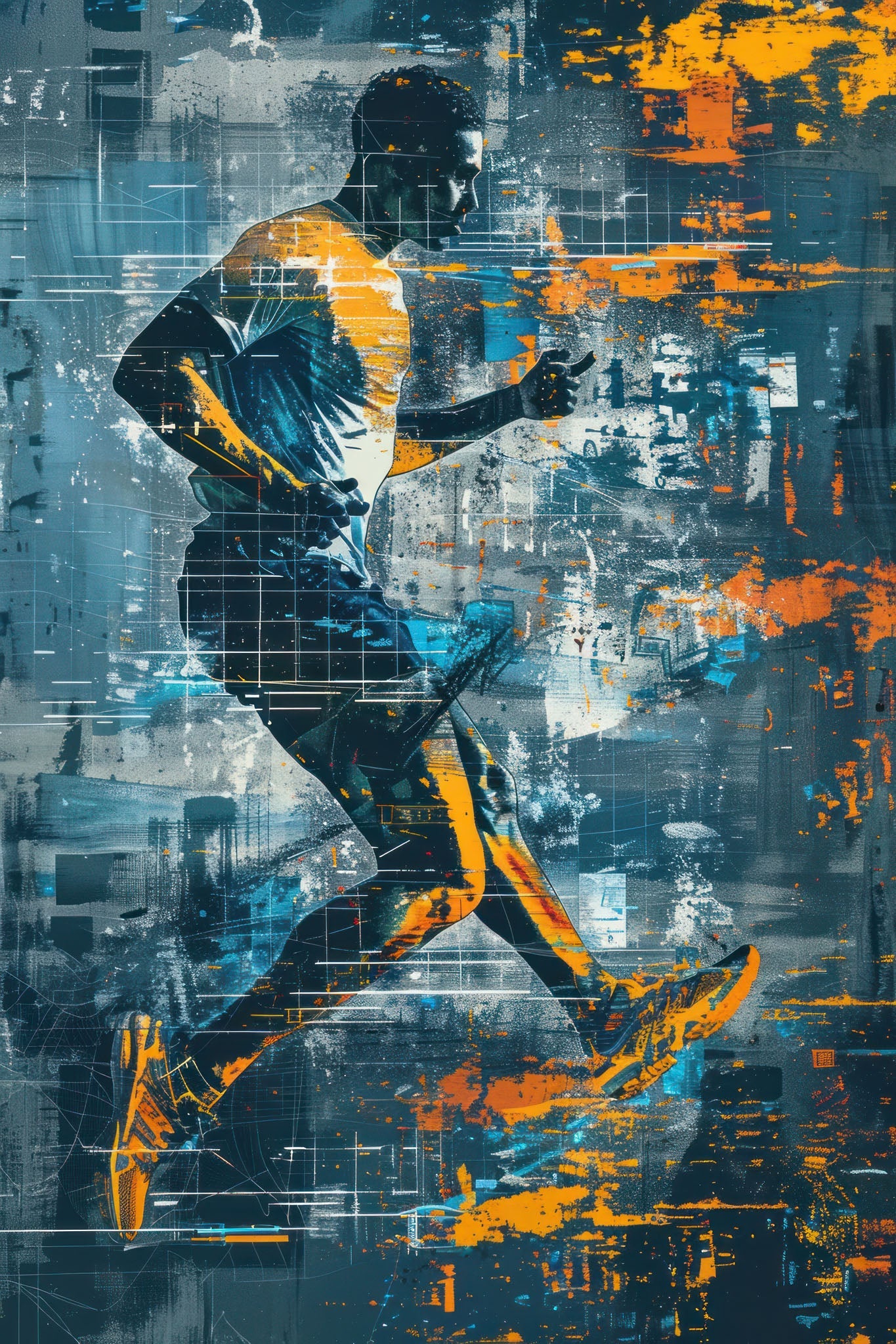 Abstract Runner Canvas Wall Art