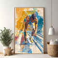 Runner At The Starting Line Abstract Art