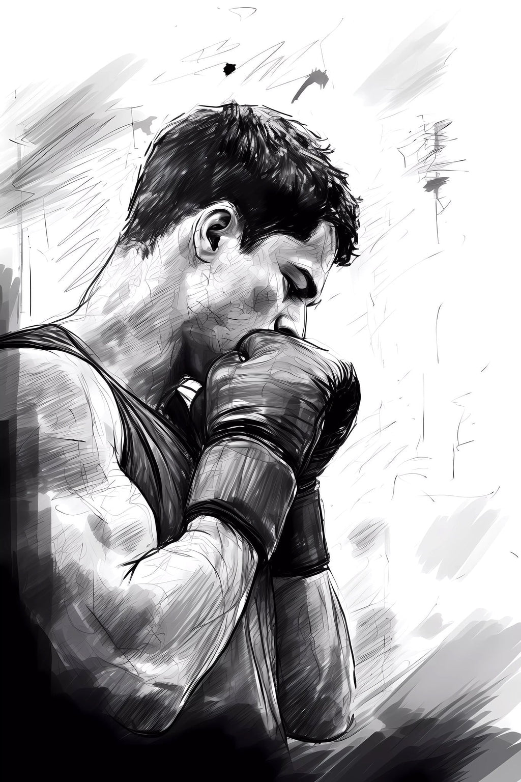 The Boxer's Contemplation Wall Art