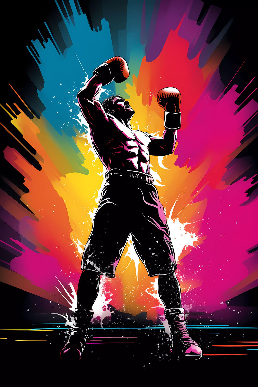 Victory Boxer Abstract Art Print