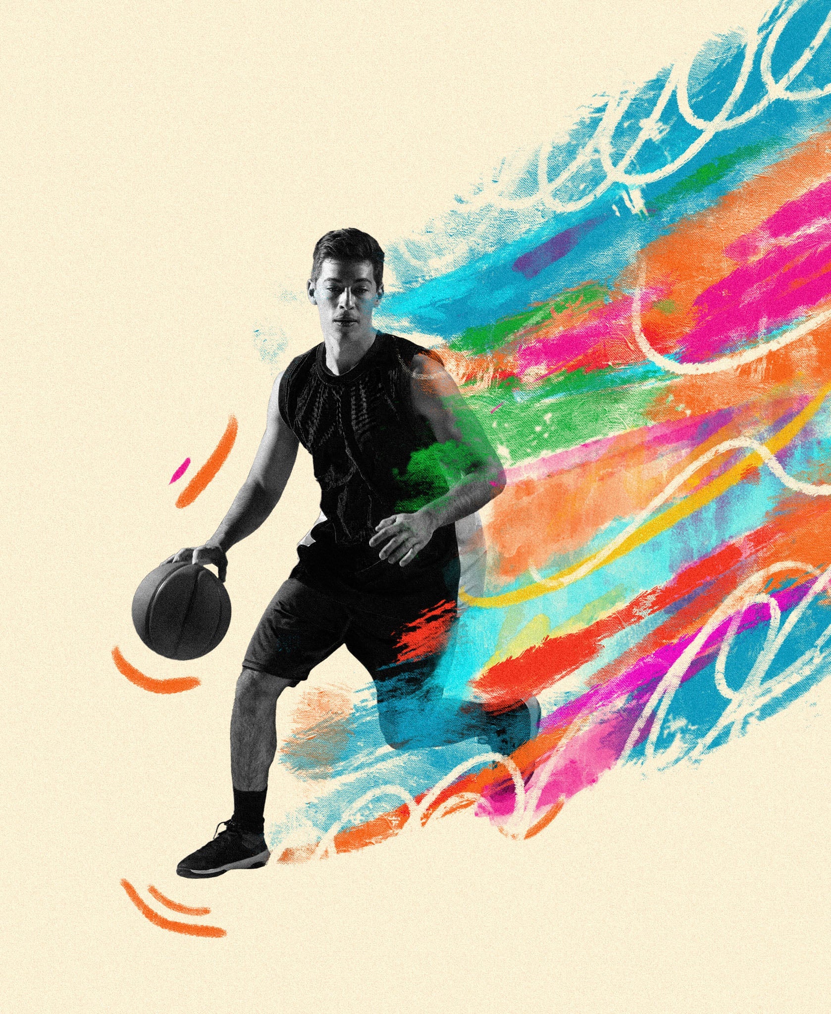 Dynamic Basketball Player Art Print