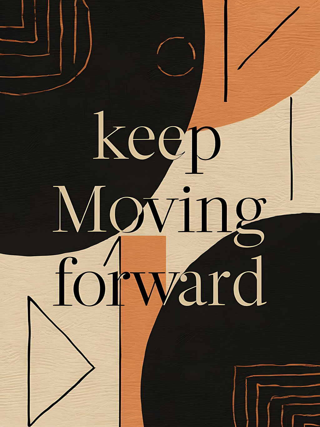 Abstract Motivational Typography Wall Art