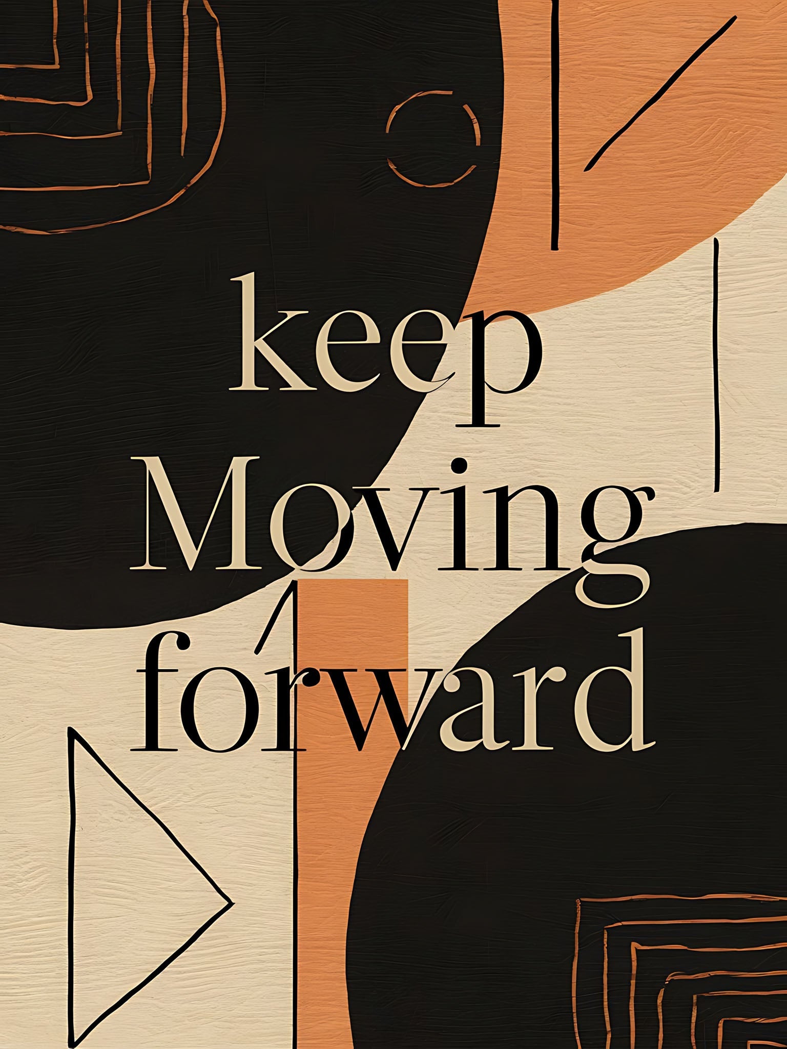 Abstract Motivational Typography Wall Art