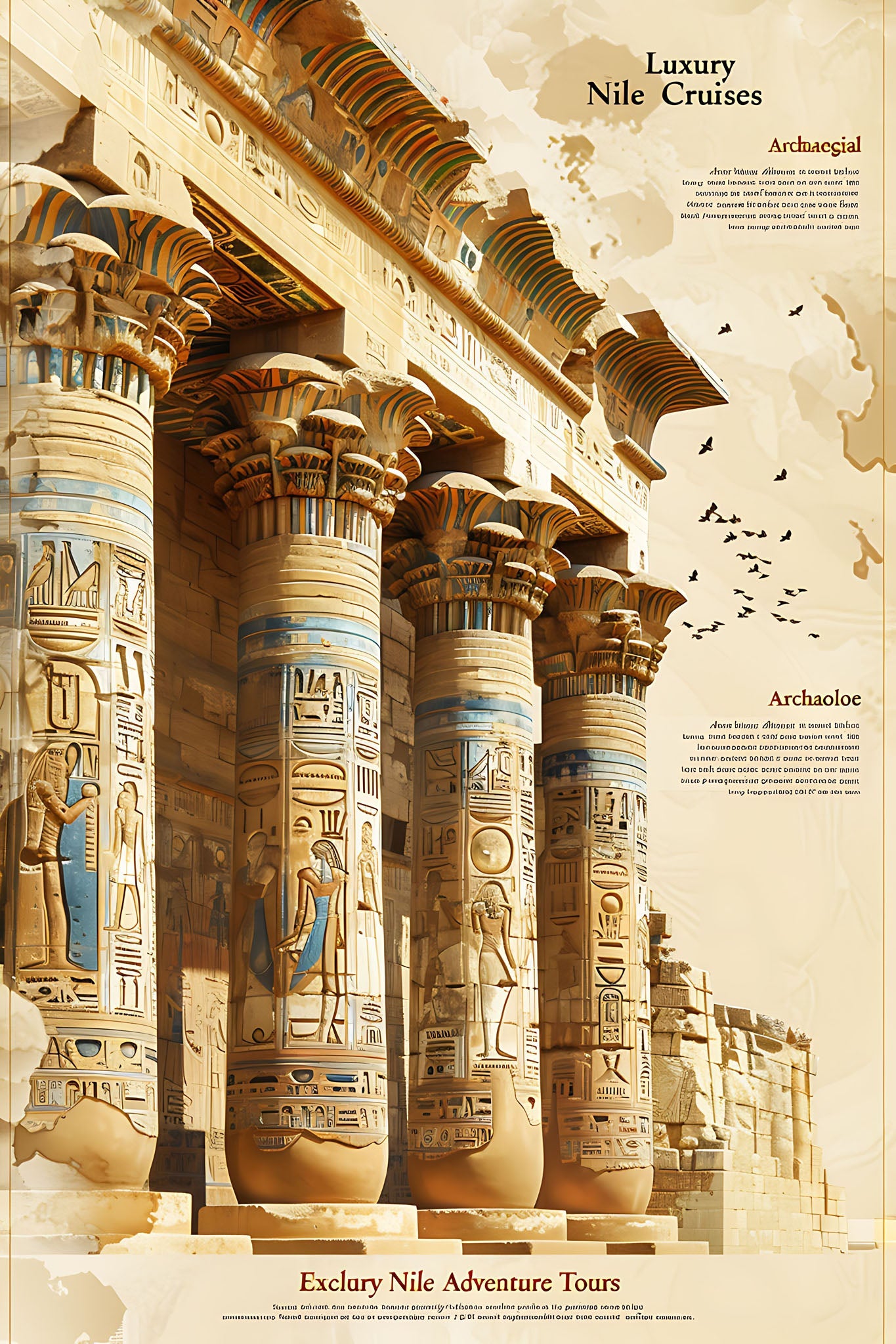 Ancient Egyptian Temple Columns Wall Art