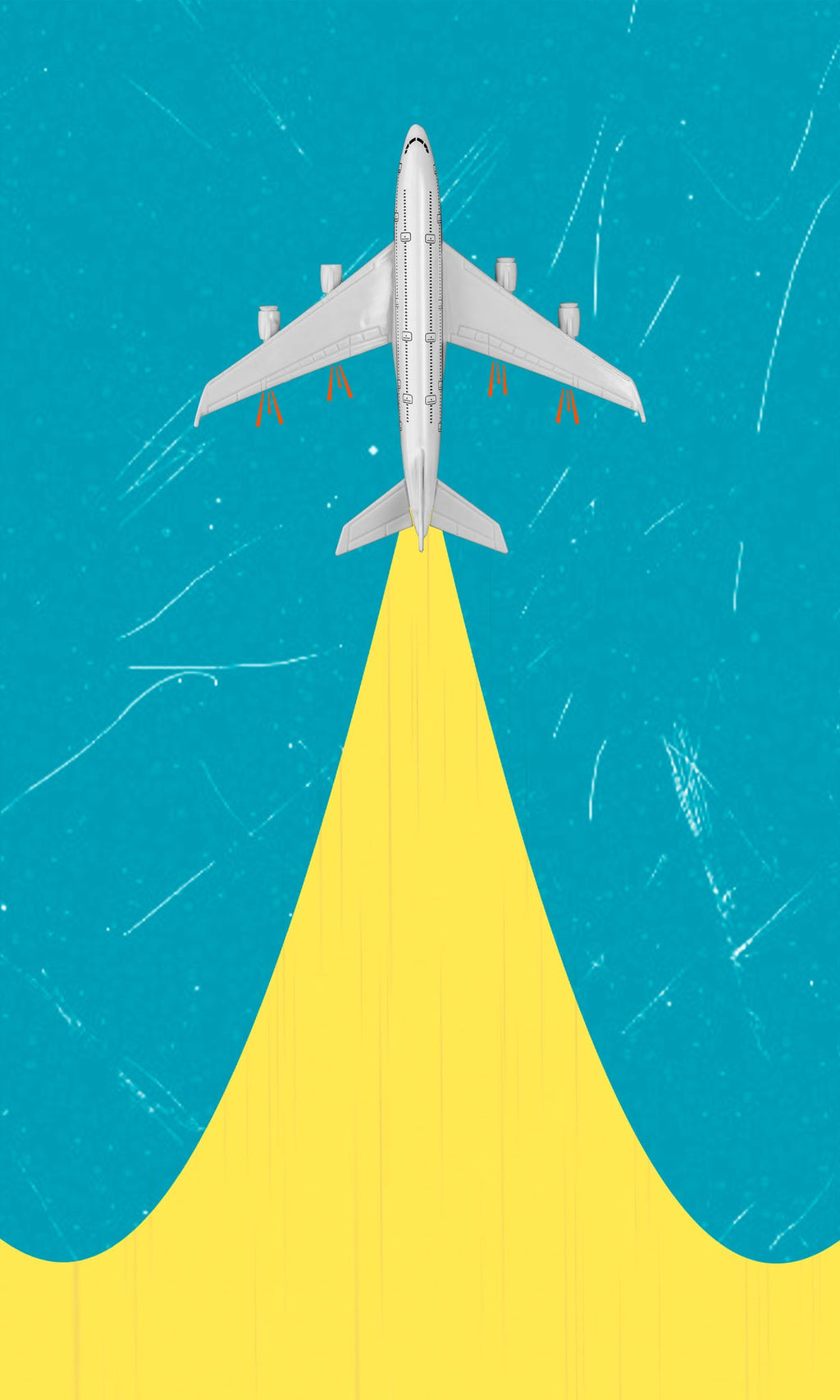 Modern Airplane Ascent Wall Art