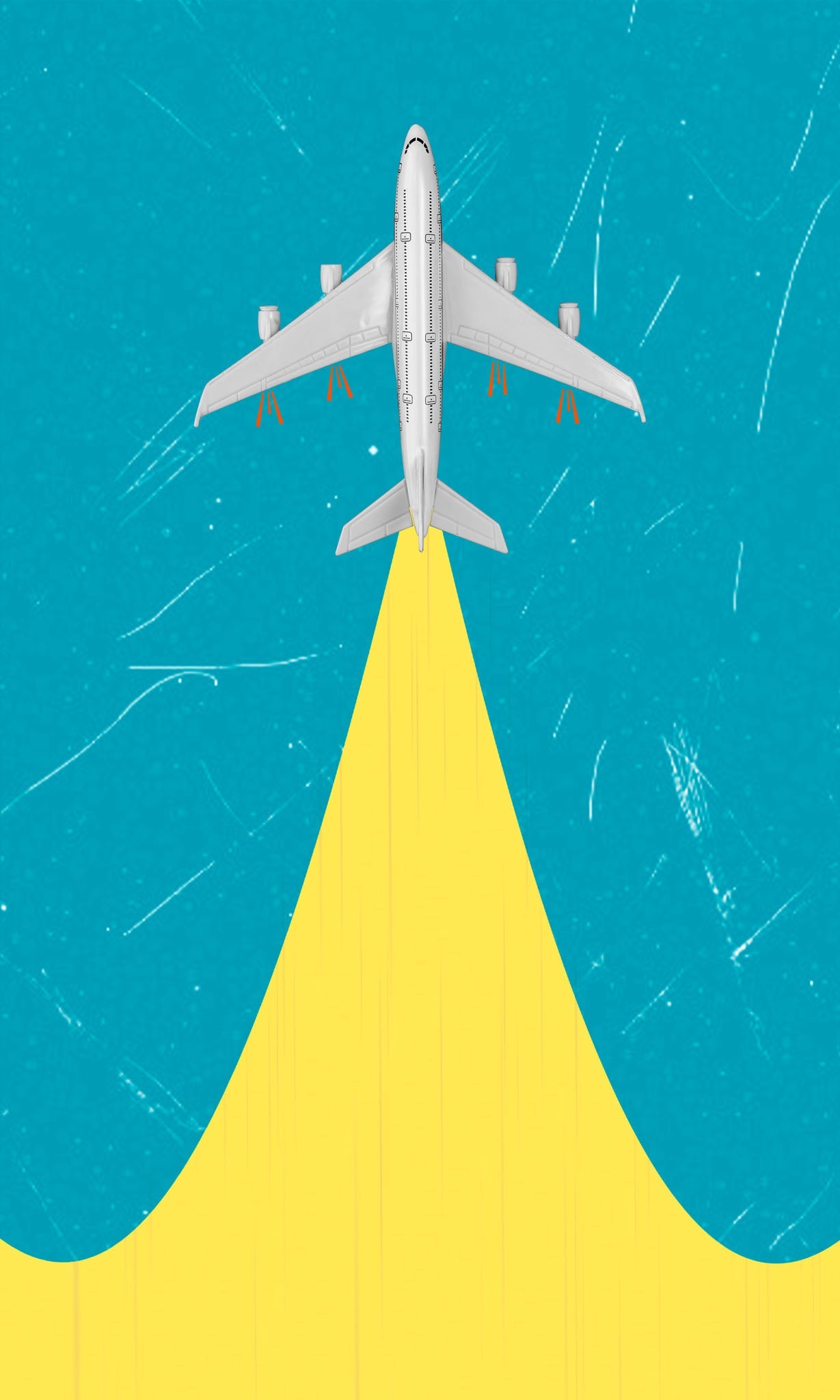 Modern Airplane Ascent Wall Art