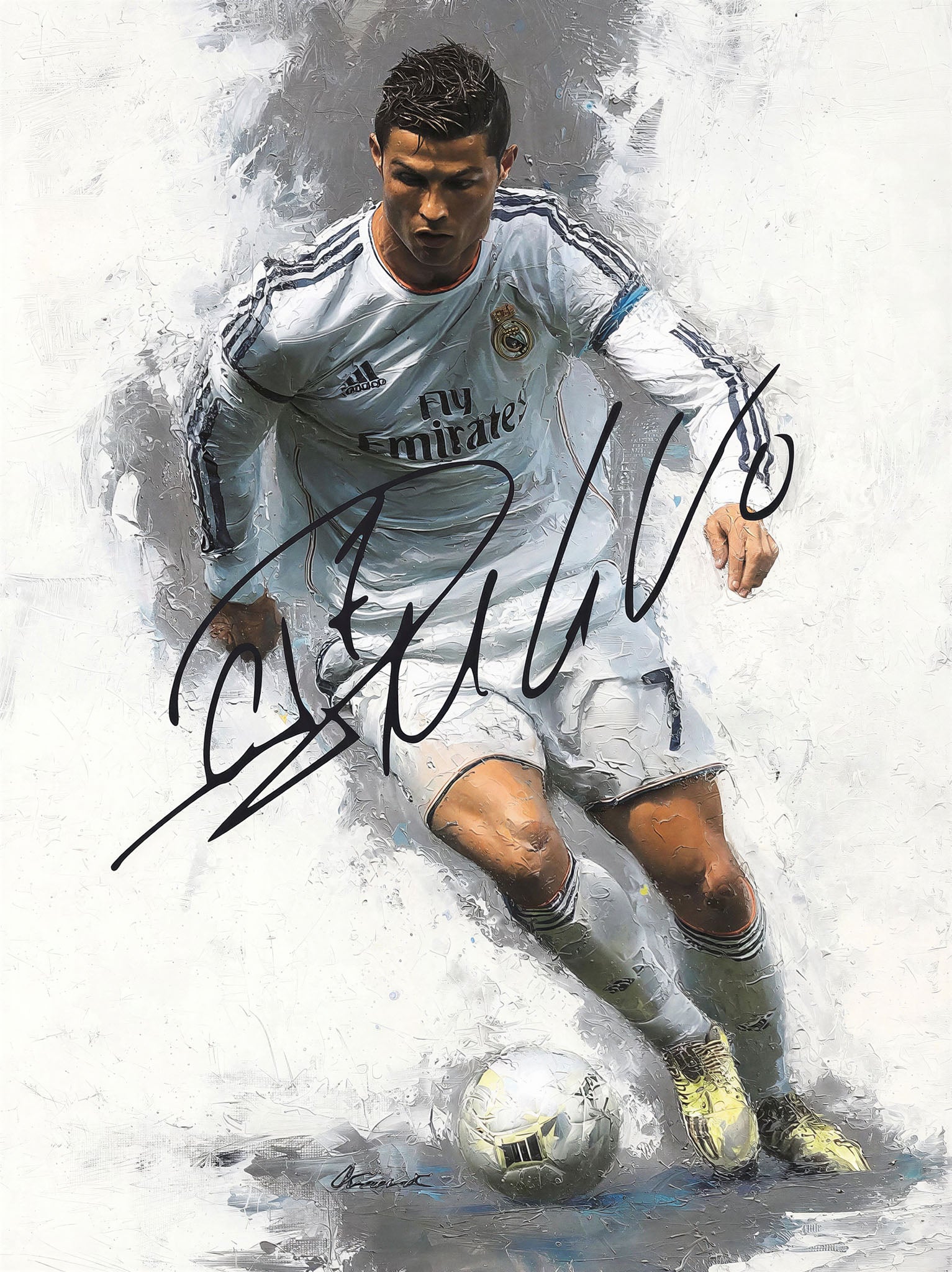 Cristiano Ronaldo Action Shot Art Print