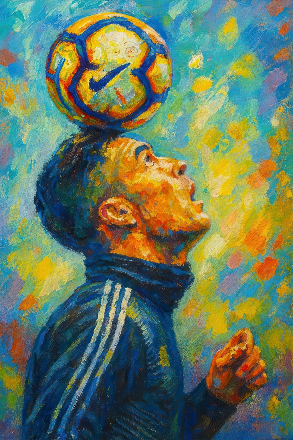 Vibrant Football Player Art Print