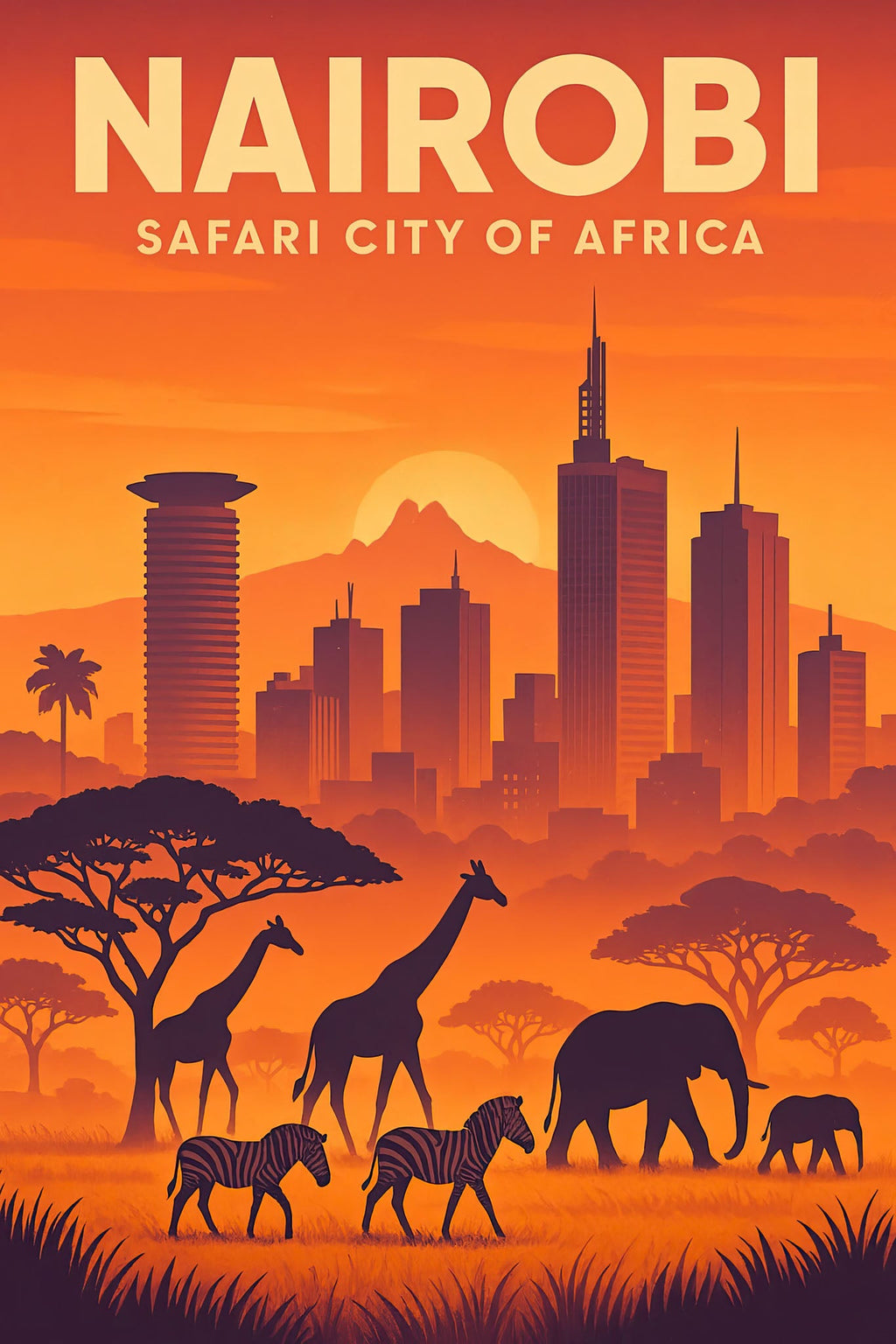 Nairobi Safari City Of Africa Poster
