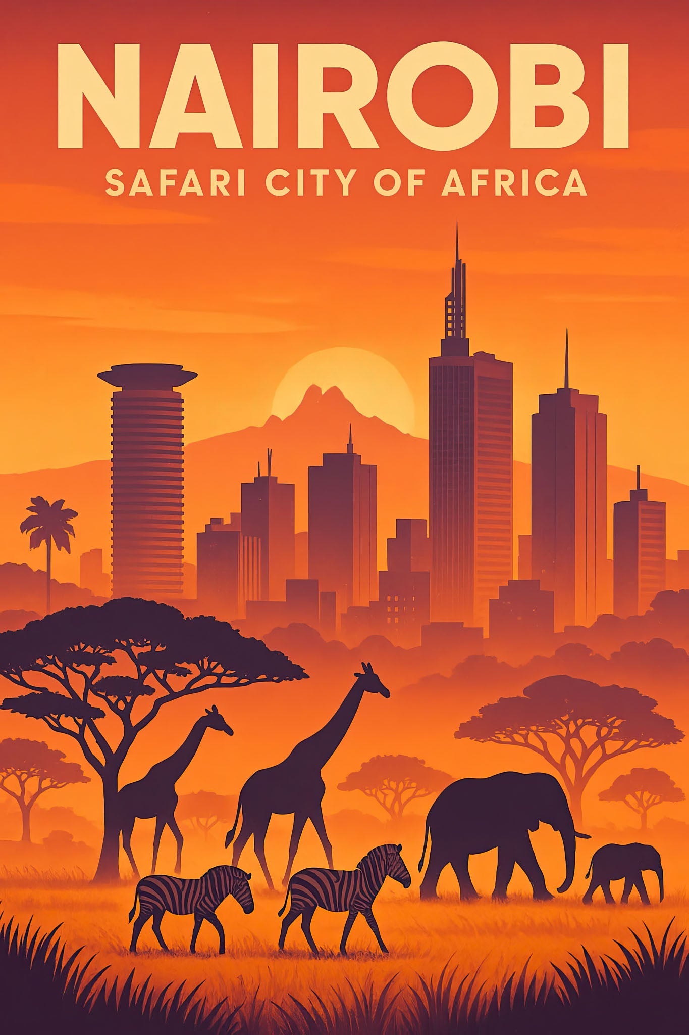 Nairobi Safari City Of Africa Poster