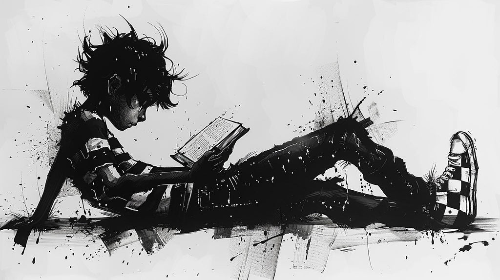 Abstract Reading Child Wall Art
