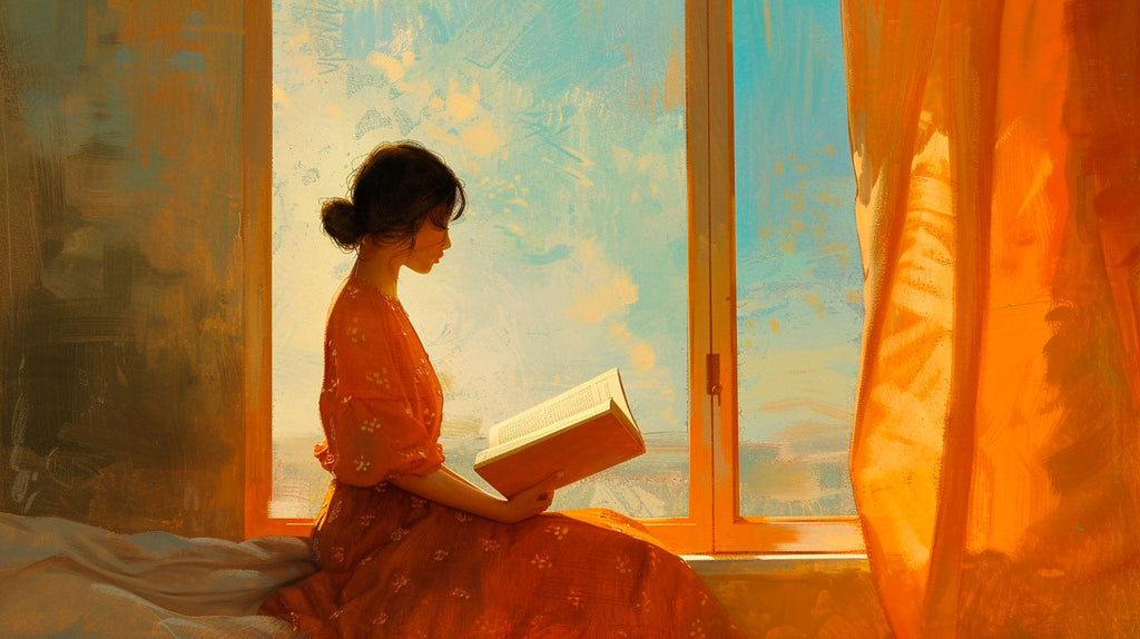 Woman Reading By The Window Wall Art