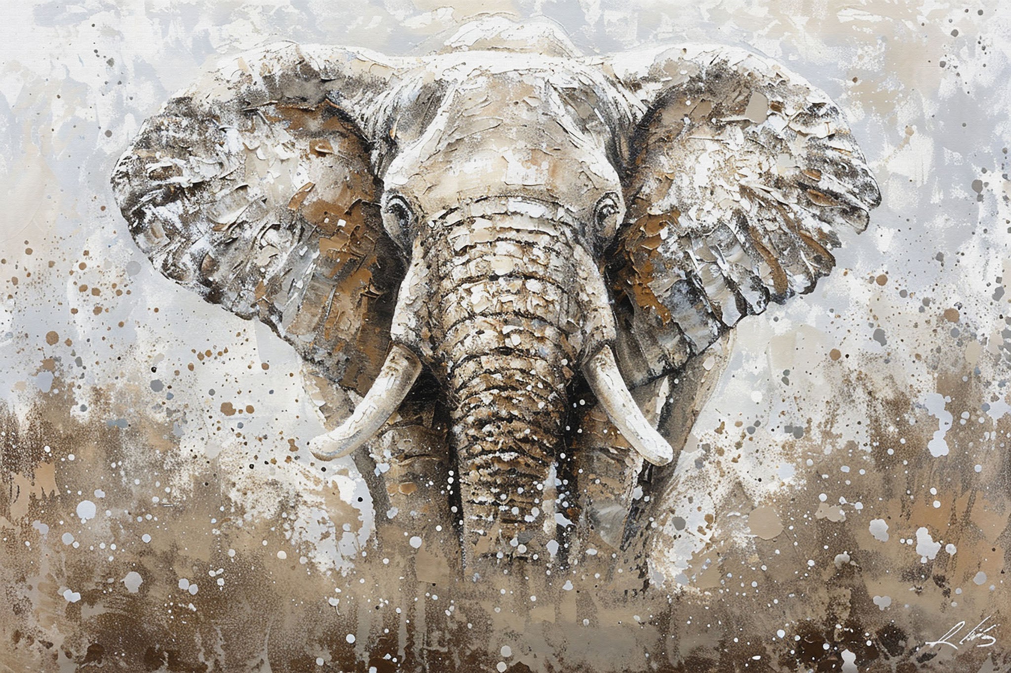 Majestic Elephant Portrait Wall Art