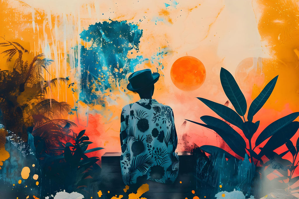 Vibrant Tropical Sunset Wall Art