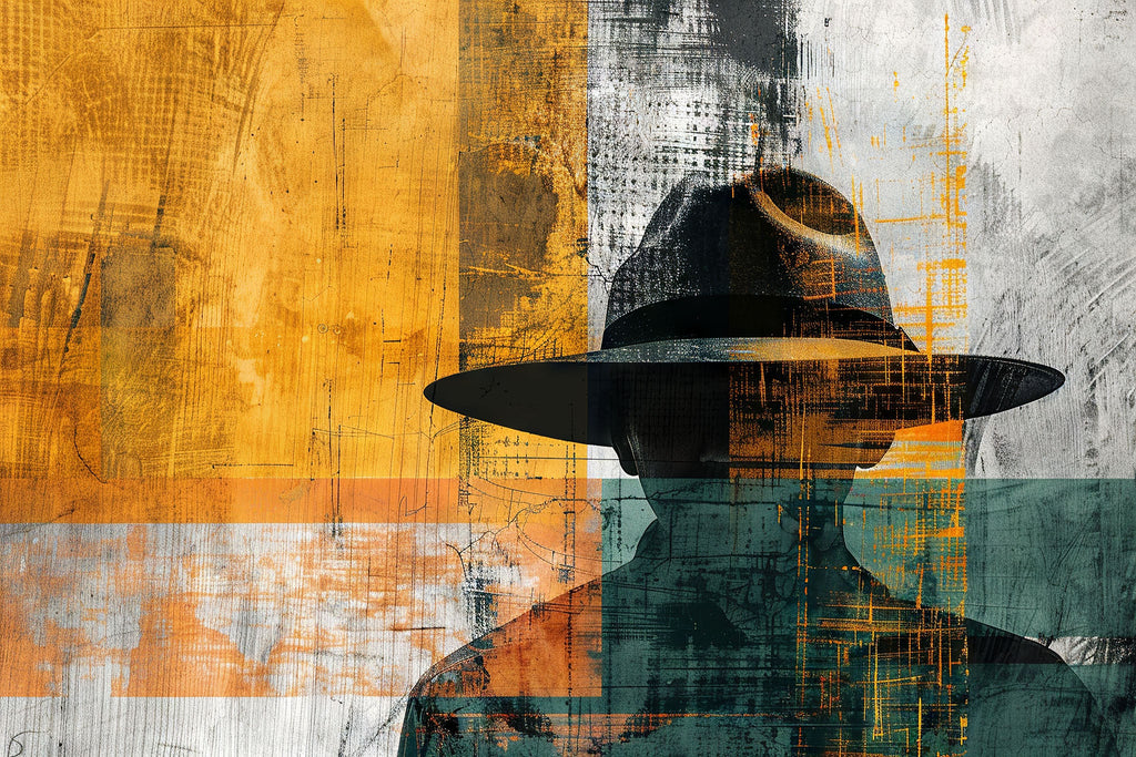 Abstract Man With Hat Wall Art
