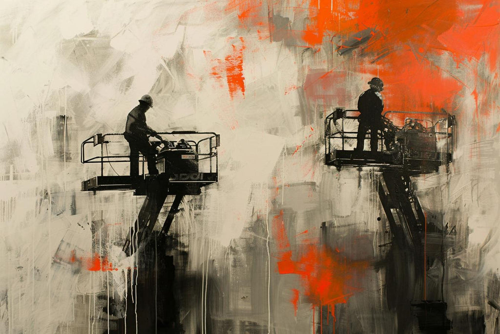 Industrial Abstract Figures Canvas Art